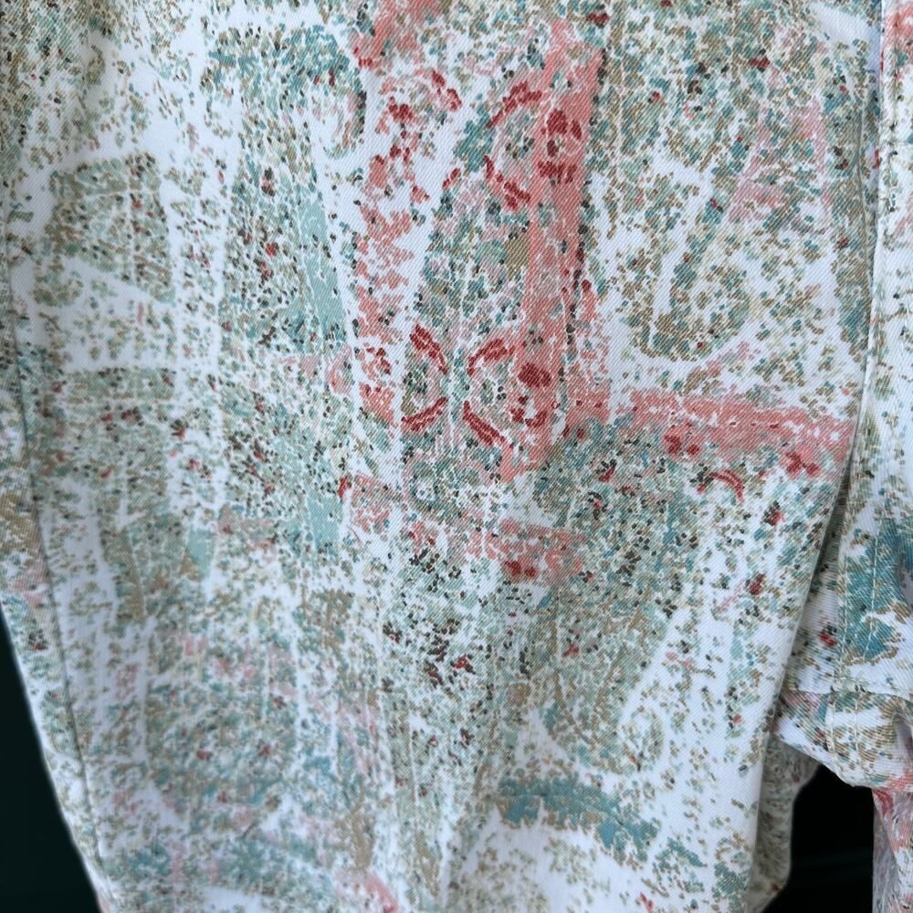 NYDJ Marilyn Straight Cropped Jean Sz 16 "Paisley Impressions" Lift Tuck Summer - Picture 4 of 8